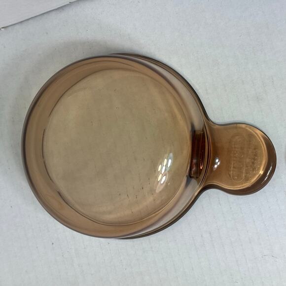 Vintage Corning Visions Amber Glass Heat 'n' Eat Dish w/ Lid V 150 PC - Picture 7 of 8